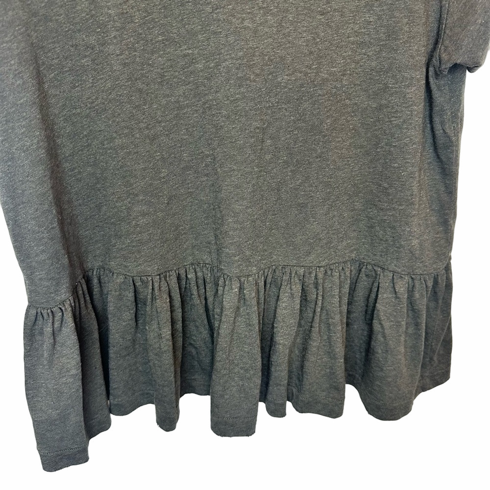 THE GREAT. Gray Ruffle Top Size 1 - Picture 10 of 15